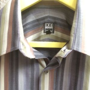 Ike Behar button down, multicolored, dress shirt L